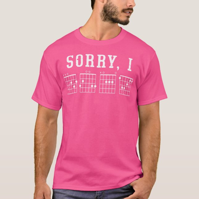 Camiseta Desculpe Eu Dgaf Acorde de Guitarra (Frente)