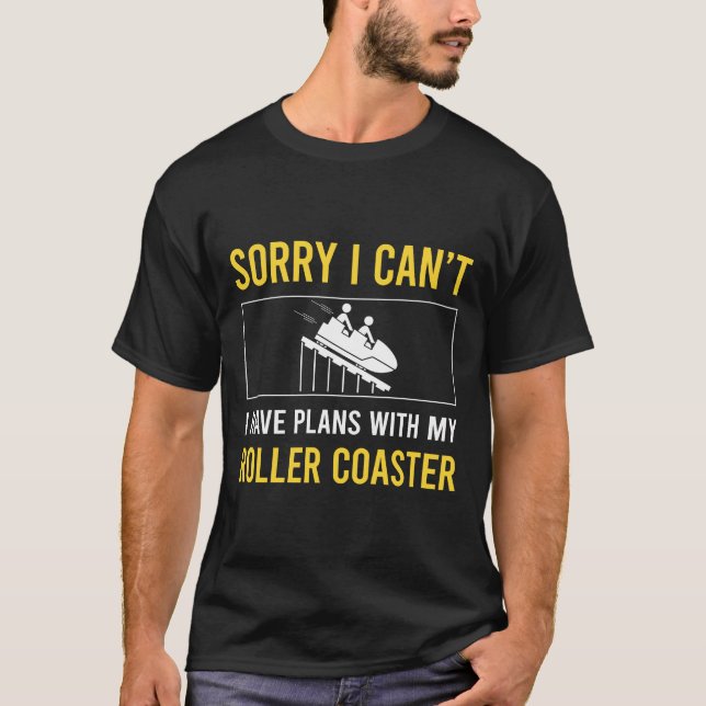 Camiseta Desculpe, Eu Não Consigo Rollercoaster De Porta co (Frente)