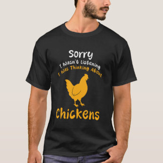 Camiseta Desculpe, Eu Não Estava Ouvindo, Estava Pensando S