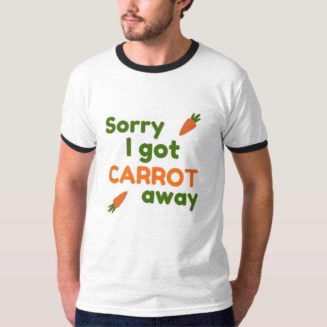 Camiseta Desculpe, Fui Levado pela Cenoura (Frente)