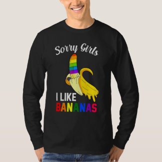 Camiseta Desculpe Garota Eu Gosto de Bananas Orgulho Gay L