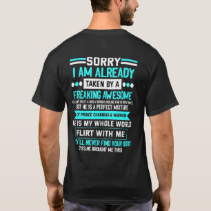 Camiseta Desculpe, já estou ocupada por um cara incrível