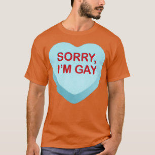 Camiseta Desculpe-me Gay Candy Heart