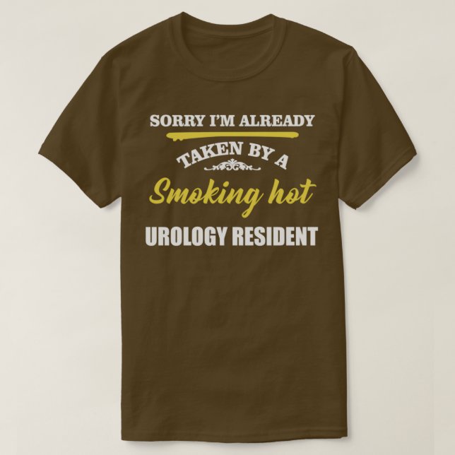 Camiseta Desculpe-me por fumar urologia quente residente 1 (Frente do Design)