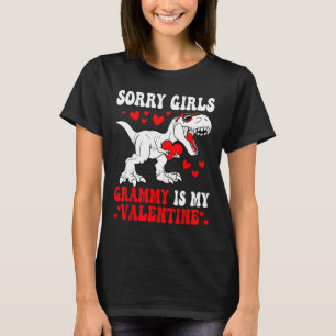 Camiseta Desculpe Meninas Grammy É Meu Dinossauro Do Dia Do