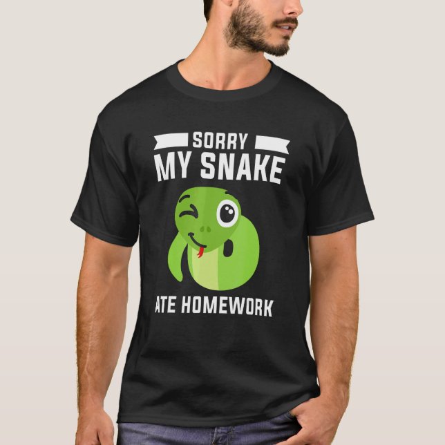 Camiseta Desculpe Meu Cobra Comeu Meus Cobras De Python De  (Frente)