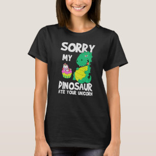 Camiseta Desculpe, Meu Dinossauro Comeu Sua Citação De Dino