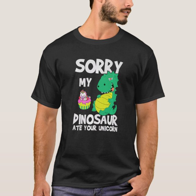 Camiseta Desculpe, Meu Dinossauro Comeu Sua Citação De Dino (Frente)