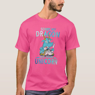 Camiseta Desculpe Meu Dragão Comeu Seus Filhos De Dragões U