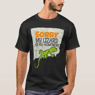 Camiseta Desculpe Meu Lagarto Comeu Minha Lição de Casa Pro