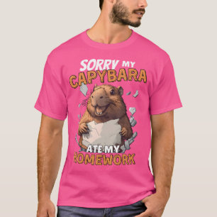 Camiseta Desculpe, Minha Capybara Comeu Minha Casa Engraçad