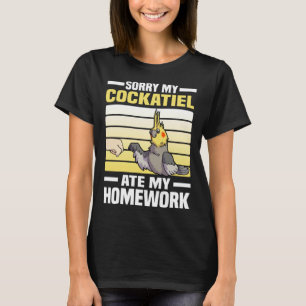 Camiseta Desculpe, Minha Cockatiel Comeu Meu Pássaro De Mão