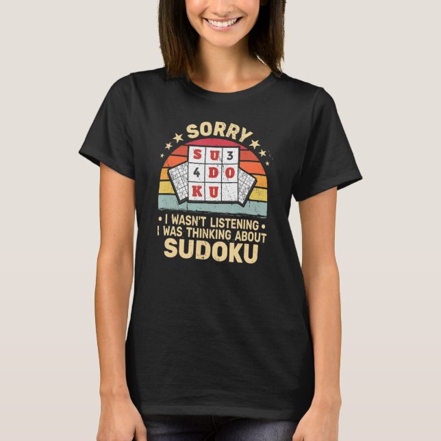 Camiseta Desculpe, não era o número Sudoku As mulheres do j (Frente)