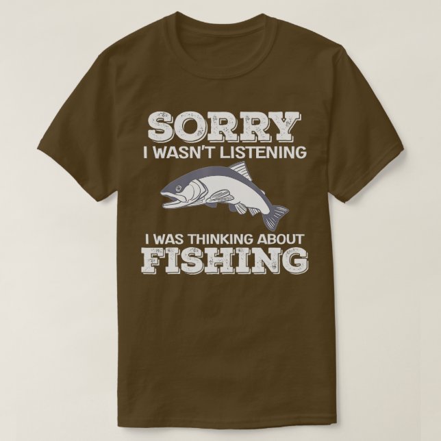 Camiseta Desculpe, não estava escutando que estava pensando (Frente do Design)