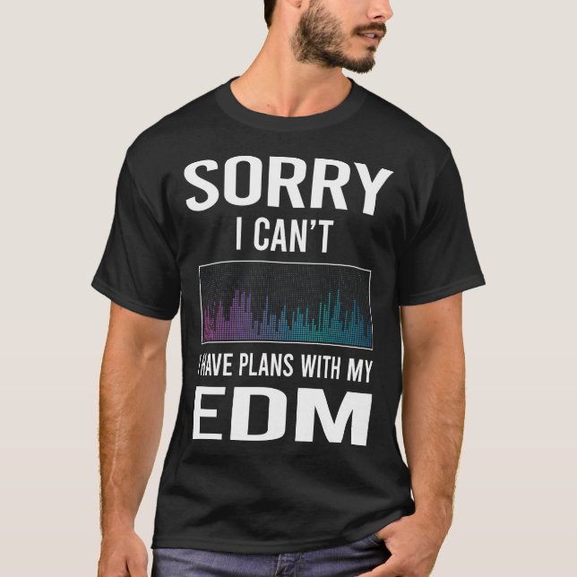 Camiseta Desculpe, não posso EDM (Frente)