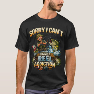 Camiseta Desculpe, Não Posso, Estou Pescando – Adição de Ca