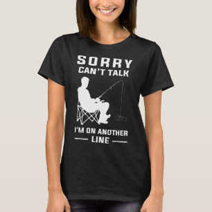 Camiseta Desculpe Não Posso Falar Estou Em Outra Linha - Fi