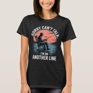 Camiseta Desculpe Não Posso Falar Estou Em Outra Linha Pesc