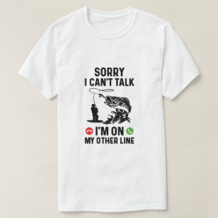Camiseta Desculpe, não posso falar que estou na minha outra