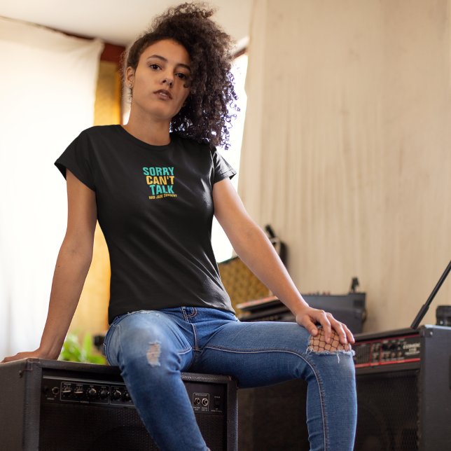 Camiseta Desculpe, não posso falar sobre cirurgia de mandíb (Criador carregado)