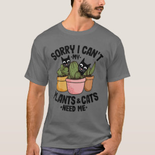 Camiseta Desculpe, não posso minhas plantas