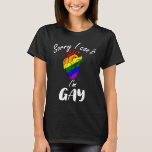 Camiseta Desculpe, não posso ser Gay LGBT Orgulho lésbica Q