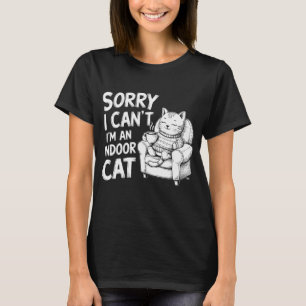Camiseta Desculpe, não posso ser um gato interior.