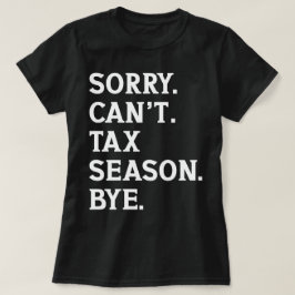 Camiseta Desculpe, não posso taxar a estação porque o conta