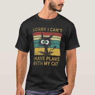 Camiseta Desculpe, não posso, tenho planos com meu gato Meo