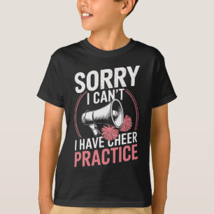 Camiseta Desculpe, não posso, tenho treino de cheerleading