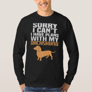 Camiseta Desculpe, não posso ter planos com meu cachorro, P