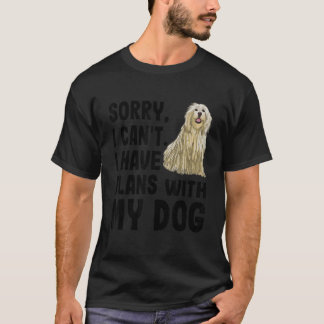 Camiseta Desculpe, Não Posso Ter Planos Com Meu Cão Komondo