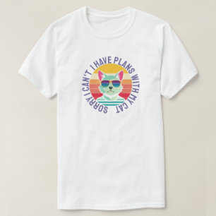 Camiseta Desculpe, Não Posso Ter Planos Com Meu Gato
