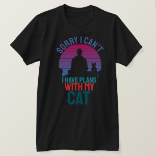 Camiseta Desculpe, Não Posso Ter Planos Com Meu Gato