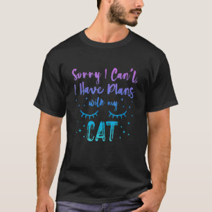 Camiseta Desculpe, não posso ter planos com meu gato 2