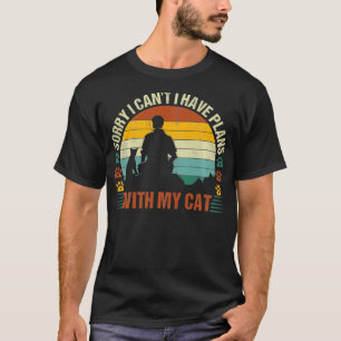 Camiseta Desculpe, Não Posso Ter Planos Com Meu Gato Engraç
