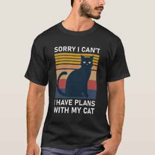 Camiseta Desculpe, não posso ter planos com meu gato - Gati