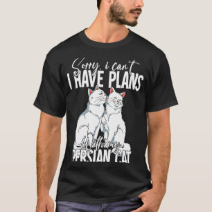 Camiseta Desculpe, Não Posso Ter Planos Com Meu Gato Persa
