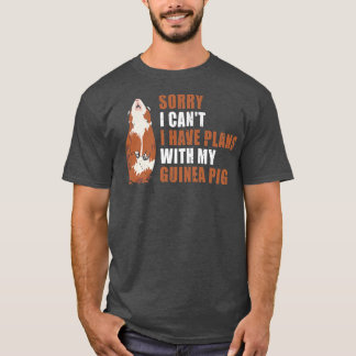 Camiseta Desculpe, Não Posso Ter Planos Com Meu Porco De Gu