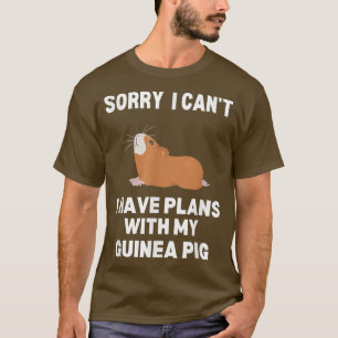 Camiseta Desculpe, não posso ter planos com meu porco guine