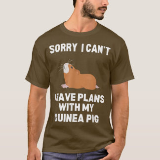 Camiseta Desculpe, não posso ter planos com meu porco guine