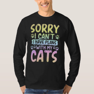Camiseta Desculpe, não posso ter planos com meus gatos Past