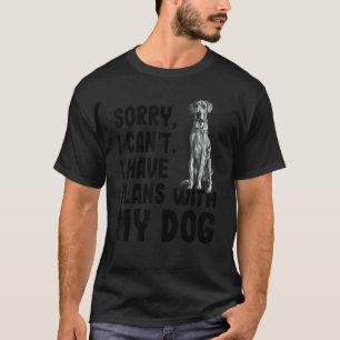 Camiseta Desculpe, Não Posso Ter Planos Com Minha Mala Azul