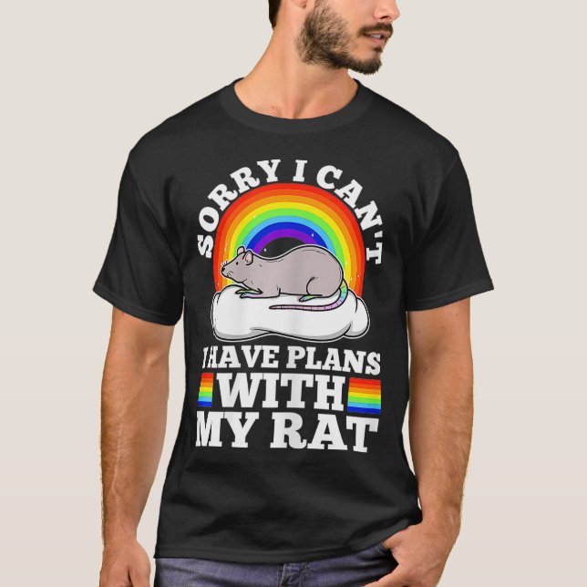 Camiseta Desculpe, não posso ter planos com o meu rato, mel (Frente)