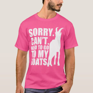 Camiseta Desculpe Não Precisar Ir Para O Farmador De Cabras