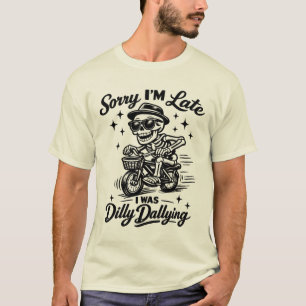 Camiseta Desculpe o Atraso Estava Demorando Engraçado Esque