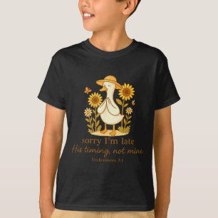 Camiseta Desculpe o Atraso O Tempo Dele Não é Meu Ganso Cri