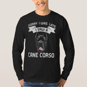 Camiseta Desculpe O Atraso Que Vi Uma Cane Corso