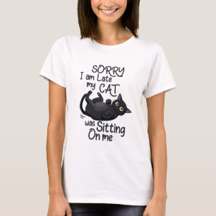 Camiseta Desculpe o atraso - Regras de Gato!