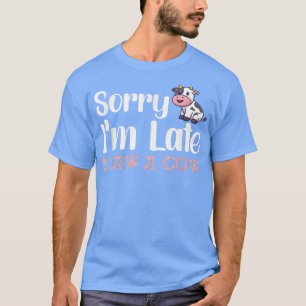 Camiseta Desculpe o atraso, vi uma vaca... - Fogueira Engra